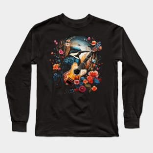 Woodpecker Playing Guitar Long Sleeve T-Shirt